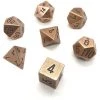 Chessex 7 Set Polyhedral Dice Solid Copper CHX 27024 Game Accessories