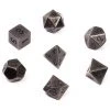 Chessex 7 Set Polyhedral Dice Solid Dark Metal CHX 27028 Game Accessories