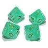 Chessex 10 D10 Polyhedral Dice Nebula Light Green Gold Luminary CHX27375