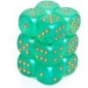 Chessex 7 Set Polyhedral Dice Nebula Light Green Gold D6 Luminary CHX27775