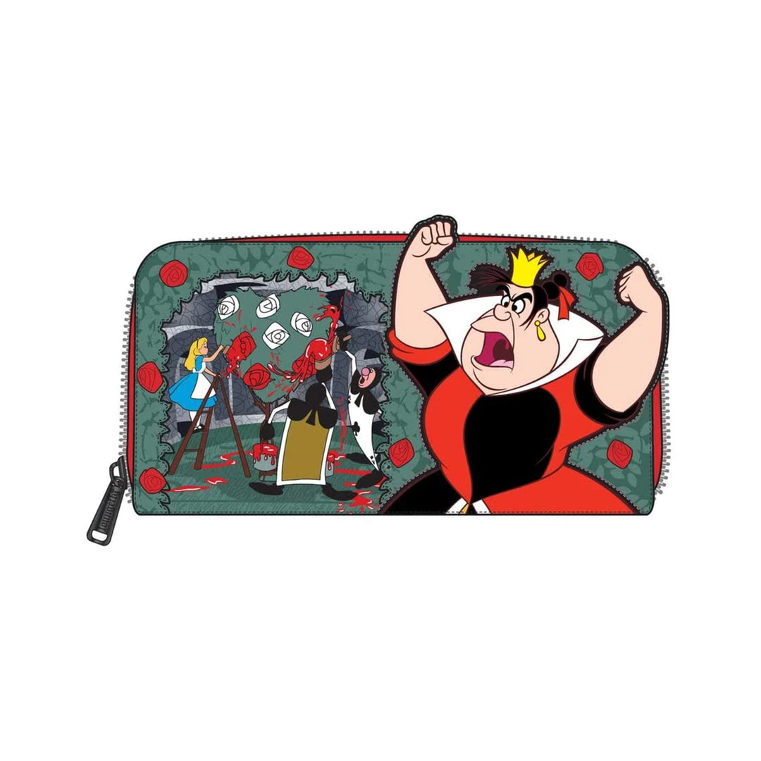 Loungefly Disney Villains Scene Series Queen Of Hearts Zip Around Wallet Wallets 4 Loungefly Disney Villains Scene Series Queen Of Hearts Zip Around Wallet Wallets