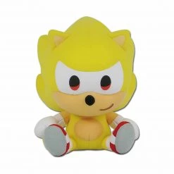 GE Animation Sonic The Hedgehog Super Sonic Sitting 7 Inch Plush