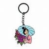 Loungefly Disney Mulan Floral Tattoo Metal Keychain