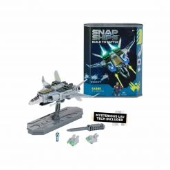 Playmonster Snap Ships Sabre XF-23 Interceptor 3-In-1 Building Set History And Science Toys