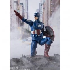 Blue Fin Bandai Marvel Avengers Captain America Avengers Assemble Edition Battle Of New York SHFiguarts Figure Action Figures