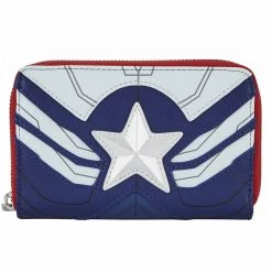 Wallets Loungefly Marvel Falcon Captain America Cosplay Zip Around Wallet