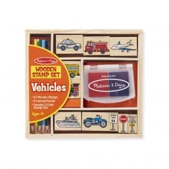 Melissa And Doug Wooden Vehicles Stamp Set Youth Costumes