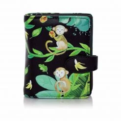 Shagwear Jungle Monkey Small Black Zipper Wallet