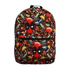 Bioworld Marvel Deadpool Junk Food All Of Print Kids Backpack Backpacks