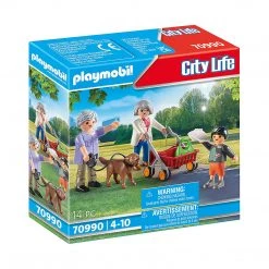 Playmobil City Life Grandparents With Child Building Set 70990