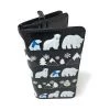 Shagwear Polar Bear Pattern Large Black Zipper Wallet