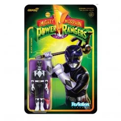Super7 Mighty Morphin Power Rangers Black Ranger Reaction Figure ReAction Figures