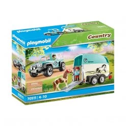 Playmobil Country Car With Pony Trailer Building Set 70511