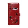 Wallets Shagwear Crazy Cats Large Red Zipper Wallet
