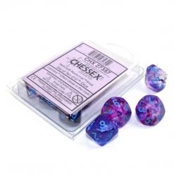 Chessex 10 D10 Polyhedral Dice Nebula Nocturnal Blue Luminary CHX27357 Game Accessories