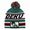 Bioworld My Hero Academia Deku Striped Pom Beanie Anime Toys