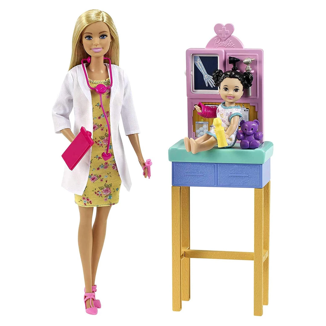 Mattel Barbie Careers You Can Be Anything Pediatrician Blonde Doll Set 4 Mattel Barbie Careers You Can Be Anything Pediatrician Blonde Doll Set