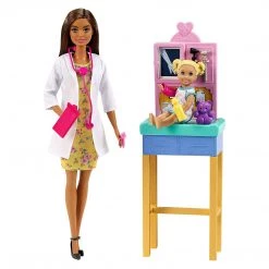 Mattel Dolls And Doll Figures Barbie Careers You Can Be Anything Pediatrician Brunette Doll Set