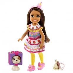 Mattel Barbie Chelsea Club With Cake Costume And Pet Doll Set