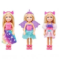 Mattel Barbie Dreamtopia Chelsea Mermaid Unicorn Dragon Set Dolls And Doll Figures