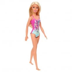 Mattel Barbie Pink One Piece Swimsuit Blonde Doll Anime Toys 5 Mattel Barbie Pink One Piece Swimsuit Blonde Doll Anime Toys