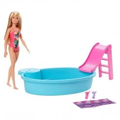 Mattel Barbie Pool And Slide Pool Play Set Dolls And Doll Figures