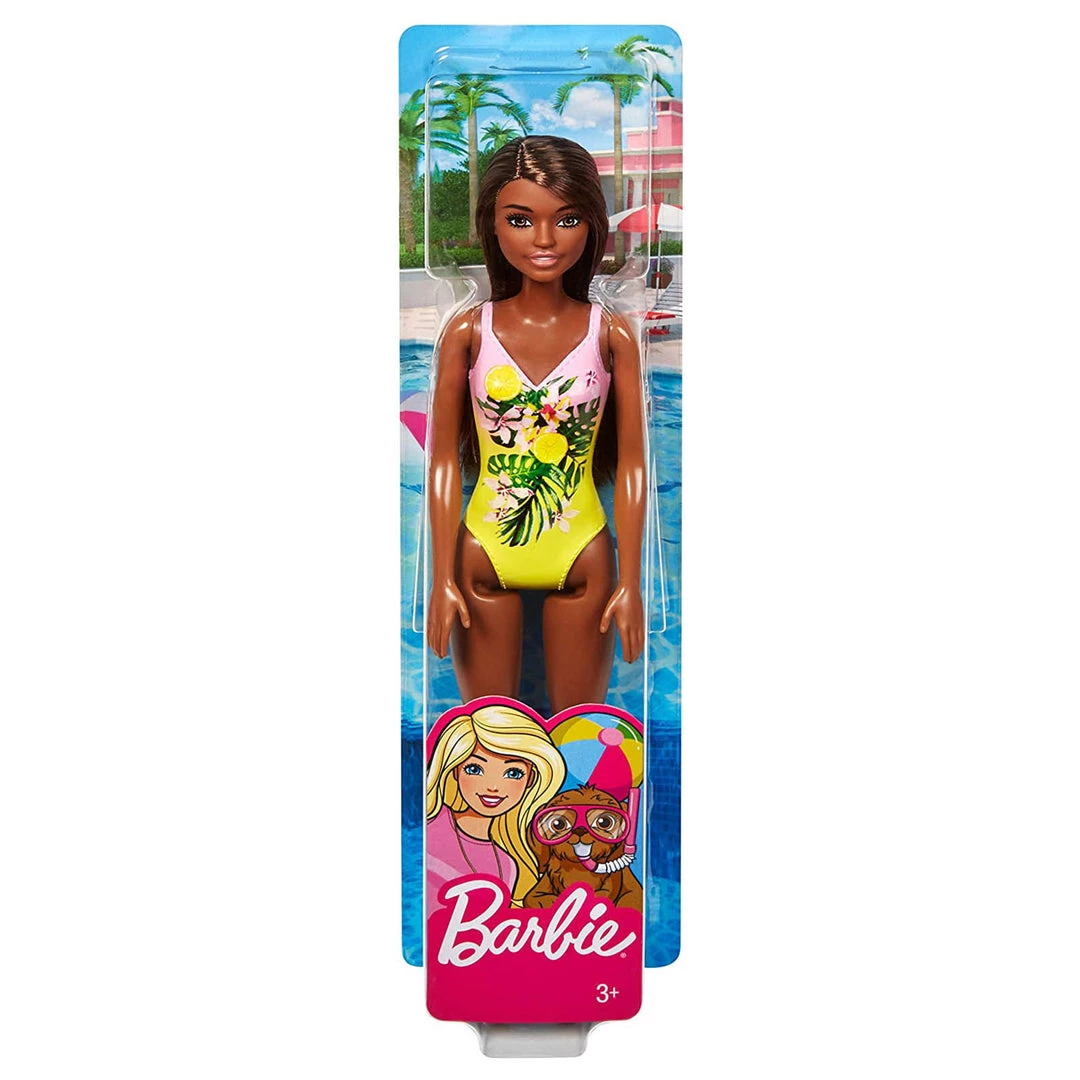 Mattel Anime Toys Barbie Yellow One Piece Swimsuit Brunette Doll 3 Mattel Anime Toys Barbie Yellow One Piece Swimsuit Brunette Doll