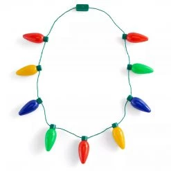 Bioworld Christmas Holiday Lights Light-Up Necklace Jewelry