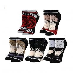 Bioworld Jujutsu Kaisen Five Pair Youth Ankle Socks