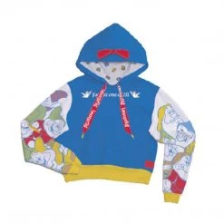 Miscellaneous Loungefly Disney Snow White Fairest One Of All Blue Crop Hoodie Adult