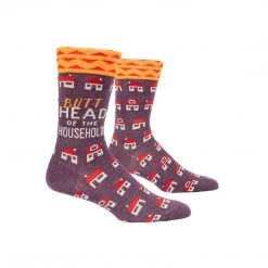 Blue Q Butthead Of Thea Household Single Pair Crew Socks