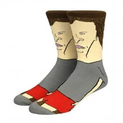 Bioworld Beavis And Butthead 360 Character Butthead Single Pair Men's Crew Socks