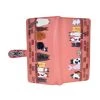 Shagwear Cats In A Row Large Coral Zipper Wallet Wallets