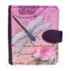 Shagwear Vintage Dragonfly Small Purple Zipper Wallet