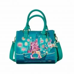Purses Loungefly Disney Tangled Princess Castle Crossbody Bag Purse