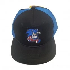 Jazwares Hats Sonic The Hedgehog Sonic Modern Screen Emblem Flat Brim Snapback Hat