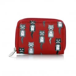 Wallets Shagwear Cat Clock Small Red Coin Purse Wallet