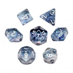 Chessex 7 Set Dice Nebula Black/White CHX 27408 Game Accessories