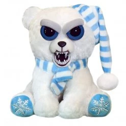William Mark Feisty Pets Frankie Frostbite Snowflake Polar Bear Plush Figure