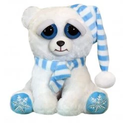 William Mark Feisty Pets Frankie Frostbite Snowflake Polar Bear Plush Figure