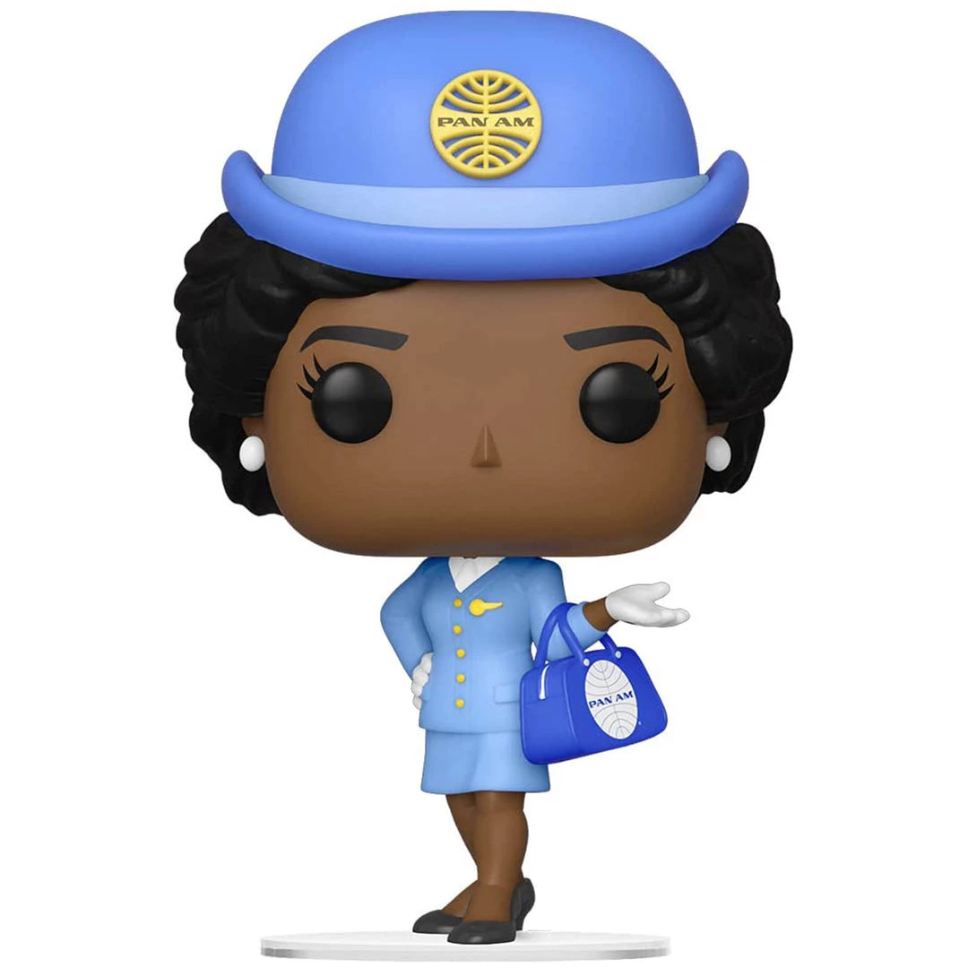 POP Vinyl's Funko Pan Am POP Stewardess With Blue Bags Vinyl Figure 4 POP Vinyl's Funko Pan Am POP Stewardess With Blue Bags Vinyl Figure