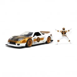 Jada Toys Power Rangers White Ranger And 2002 Honda NSX Type-R 1:24 Diecast Car