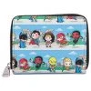 Wallets Loungefly DC Superheroes Chibi Lineup Zip Around Wallet