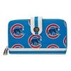 Loungefly MLB Chicago Cubs Logo Zip Around Wallet Wallets