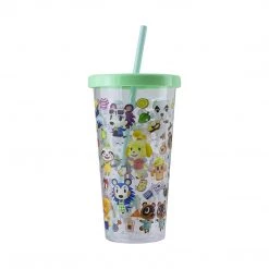 Paladone Nintendo Animal Crossing New Horizons Cup And Straw 15 Oz Travel Mug
