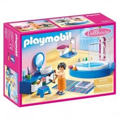 Playmobil Dollhouse Bathroom With Tub Building Set 70211
