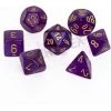 Chessex 7 Set Polyhedral Dice Borealis Royal Purple Gold Luminary CHX27587 Game Accessories