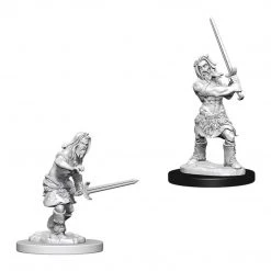 Wizkids Pathfinder Battles Deep Cuts Unpainted Human Male Barbarian Figure Set