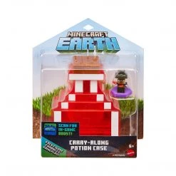 Mattel Action Figures Minecraft Earth Carry Along Potion Case Set