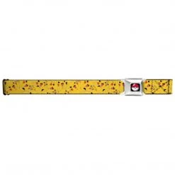 Buckle-Down Pokemon Poke Ball Full Color Black Seatbelt Belt Belts